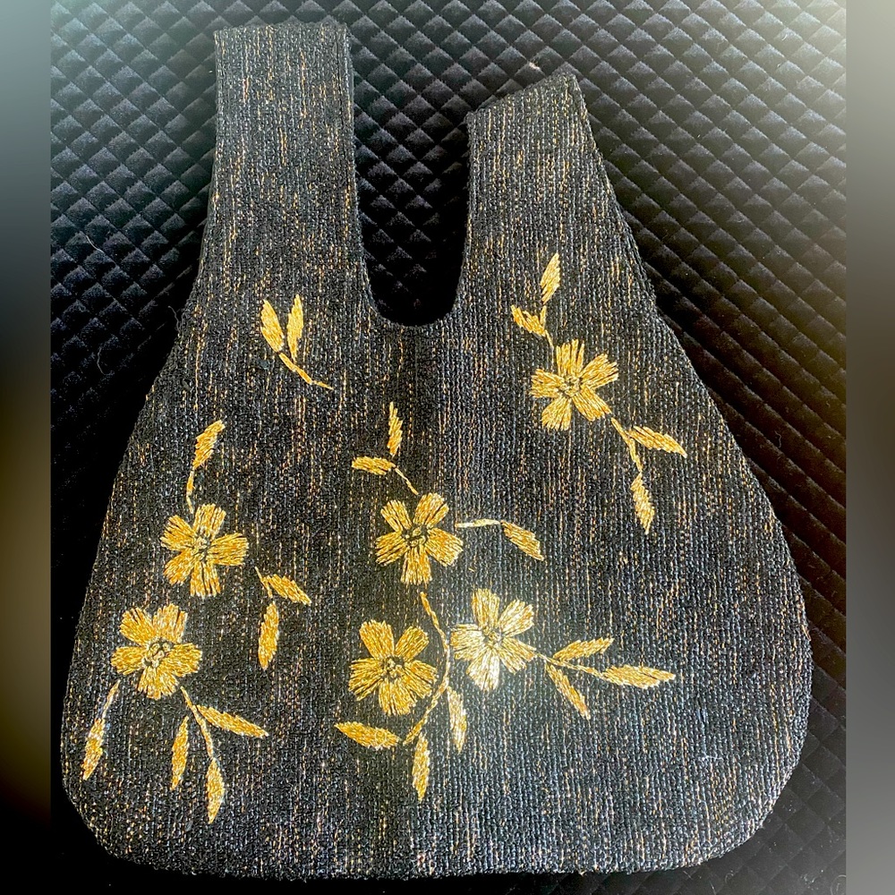 Vintage Embroidered Shopping Bag